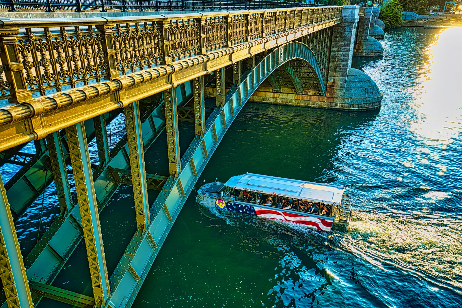 Duck Boat Under the Longfellow — BOSTON photography by Greg Pagliarulo